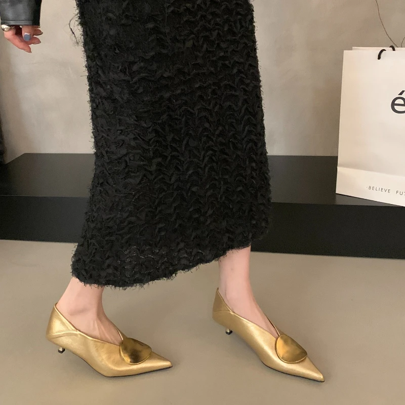 Autumn Vintage Low Heel Metal Decoration Women Mary Jane Shoes Sexy Pointed Toe Stripper Party Shoes Zapatos De Mujer
Autumn Vintage Low Heel Metal Decoration Women Mary Jane Shoes Sexy Pointed Toe Stripper Party Shoes Zapatos De Mujer