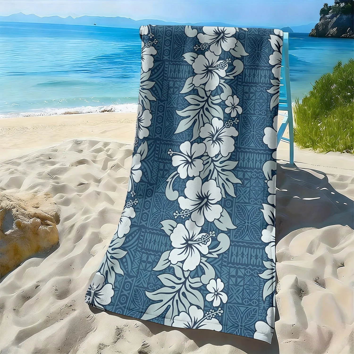 Fresh floral Hawaiian-style pattern polyester microfiber beach towel is highly absorbent suitable for swimming and beach outings
Fresh floral Hawaiian-style pattern polyester microfiber beach towel is highly absorbent suitable for swimming and beach outings