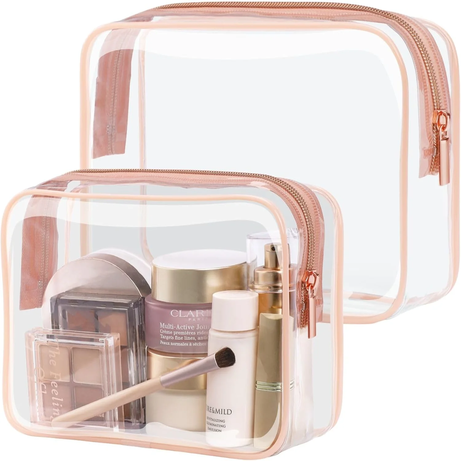 PACKISM Clear Makeup Bags, 2 Pack TSA Approved Toiletry Bag Quart Size Bag, Travel Makeup Cosmetic Bag for Women Clear Toiletry
PACKISM Clear Makeup Bags, 2 Pack TSA Approved Toiletry Bag Quart Size Bag, Travel Makeup Cosmetic Bag for Women Clear Toiletry