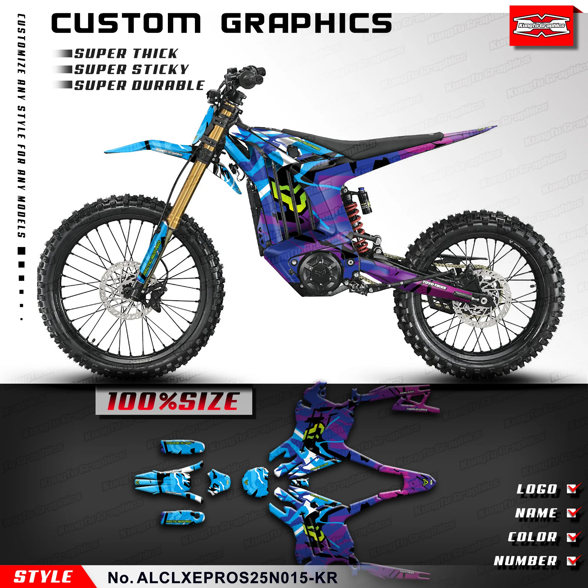 Наклейки KUNGFU GRAPHICS MX, наклейки для мотоциклов эндуро для Arctic Leopard Clouded Leopard XE PRO / XE PRO S, ALCLXEPROS25N015-KR
Наклейки KUNGFU GRAPHICS MX, наклейки для мотоциклов эндуро для Arctic Leopard Clouded Leopard XE PRO / XE PRO S, ALCLXEPROS25N015-KR