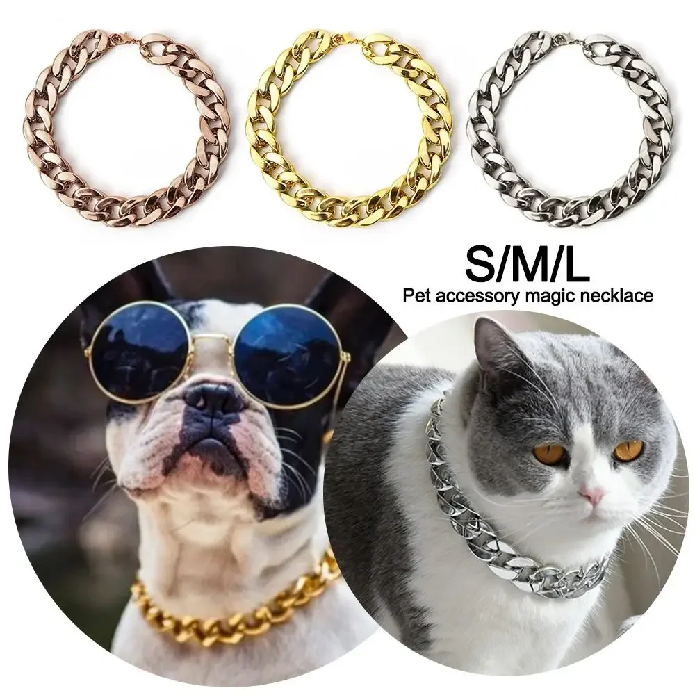 Pet Fashion Necklace Chain Dog Collar French Fighting Small Medium Dog Gold Collar Cat Dog Gold Necklace Pet Jewelry Accessories
Pet Fashion Necklace Chain Dog Collar French Fighting Small Medium Dog Gold Collar Cat Dog Gold Necklace Pet Jewelry Accessories