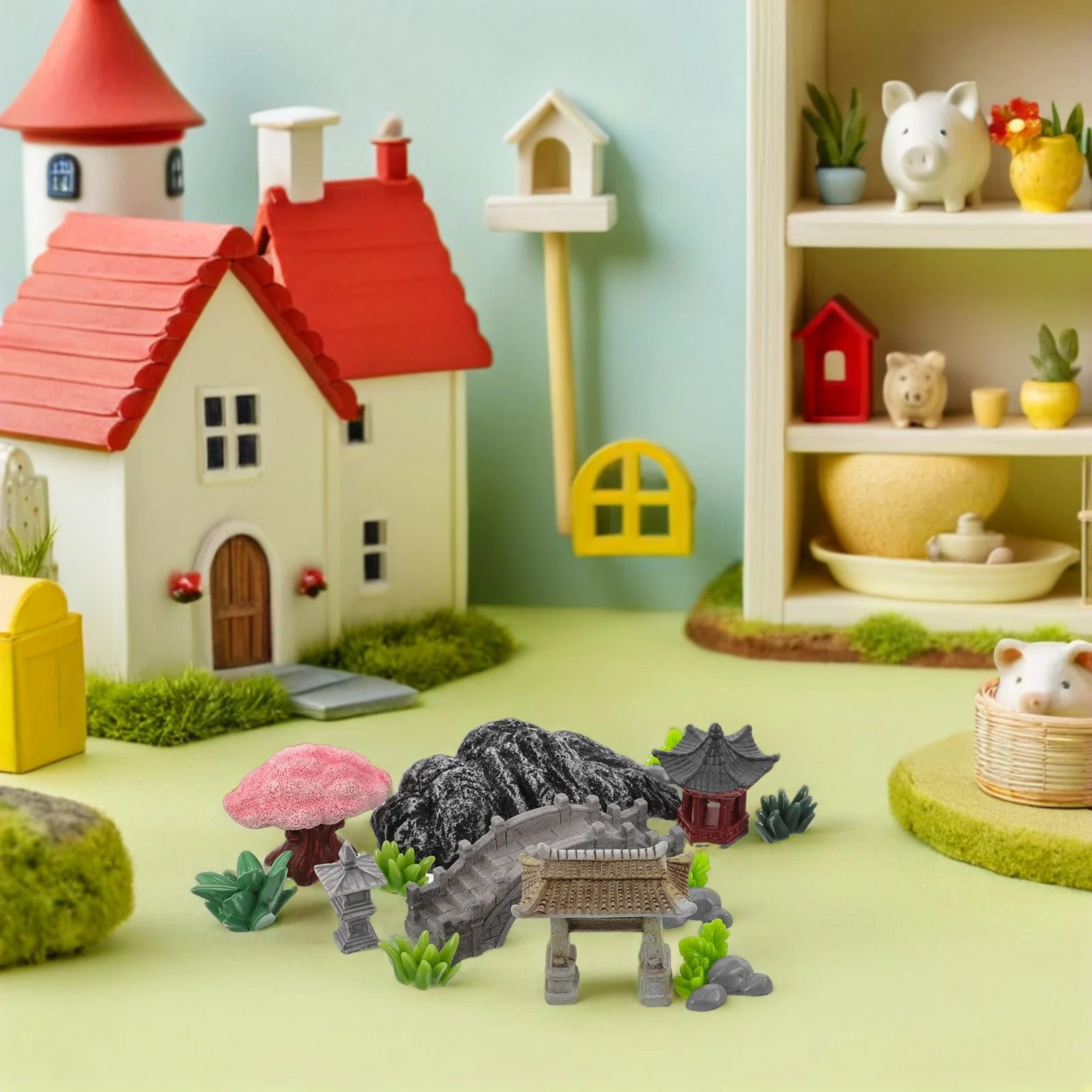 1Set Miniature Landscape Decoration Intricate Chinese Arch Bridge and Pagoda for Fairy Garden Aquarium Sand Table Zen Decor
1Set Miniature Landscape Decoration Intricate Chinese Arch Bridge and Pagoda for Fairy Garden Aquarium Sand Table Zen Decor