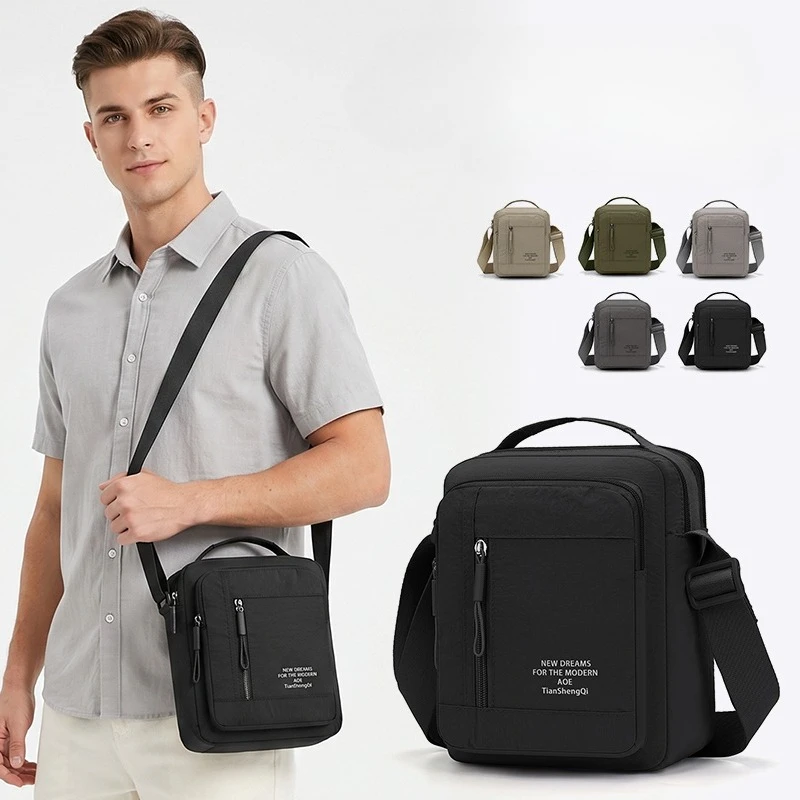 Men's Nylon Crossbody Backpack Fashionable Versatile Summer New Style Waterproof Single Shoulder Sling Bag Simple Design
Men's Nylon Crossbody Backpack Fashionable Versatile Summer New Style Waterproof Single Shoulder Sling Bag Simple Design