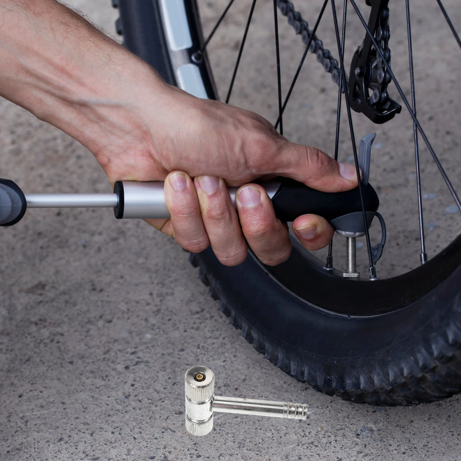 T-Shaped Air Quick Connect Tire Inflator Adapter Motorcycle Electric Bike Carbon Steel Repair Tool Dual Head Nozzle For Car Tire
T-Shaped Air Quick Connect Tire Inflator Adapter Motorcycle Electric Bike Carbon Steel Repair Tool Dual Head Nozzle For Car Tire