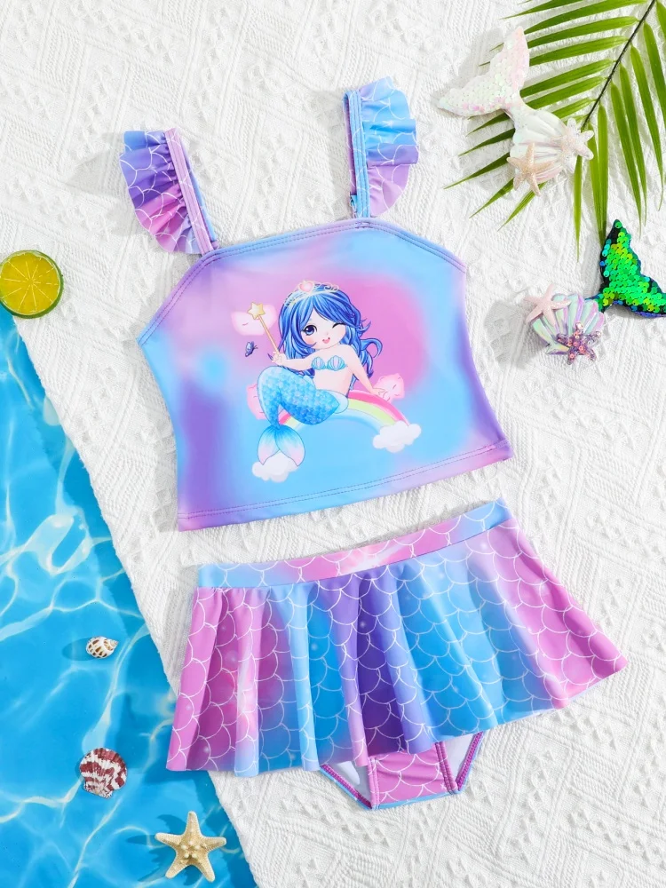 Bikini Girls Kids Swimsuit 2025 New Mermaid Ruffle Sling Children Swimwear Summer Short Skirt Beach Wear Bathing Suits Swimming
Bikini Girls Kids Swimsuit 2025 New Mermaid Ruffle Sling Children Swimwear Summer Short Skirt Beach Wear Bathing Suits Swimming