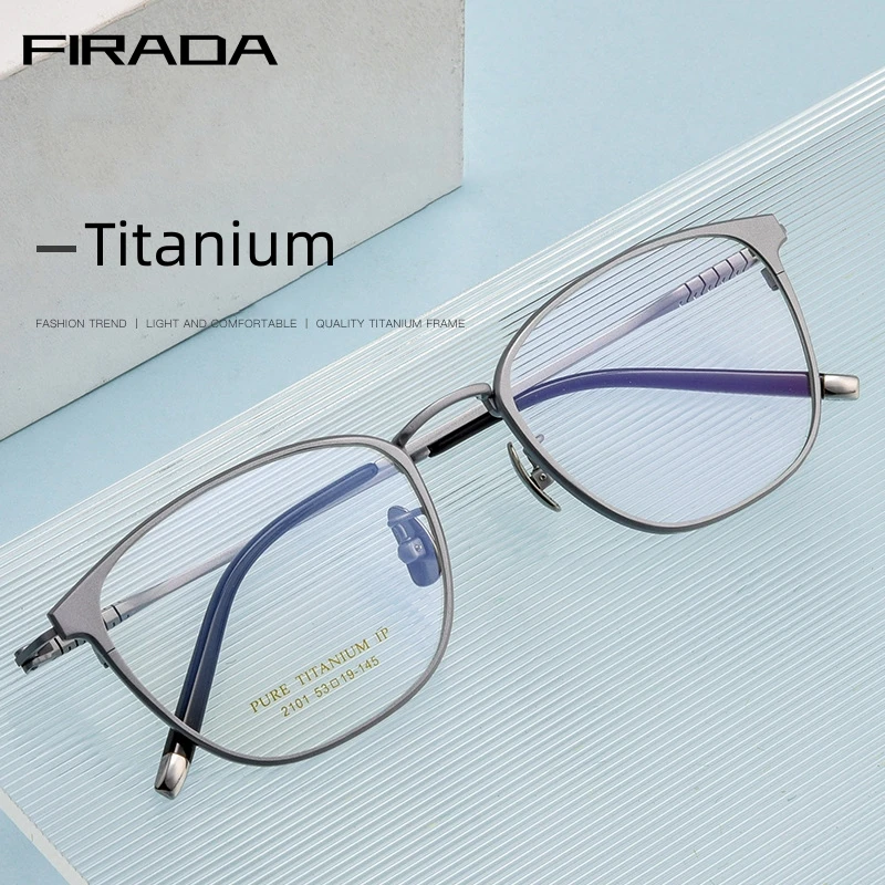 FIRADA Luxury Fashion Eyewear Men's Retro Titanium Eyeglasses Frames Optical Prescription Glasses Frame For Men And Women 2101p
FIRADA Luxury Fashion Eyewear Men's Retro Titanium Eyeglasses Frames Optical Prescription Glasses Frame For Men And Women 2101p