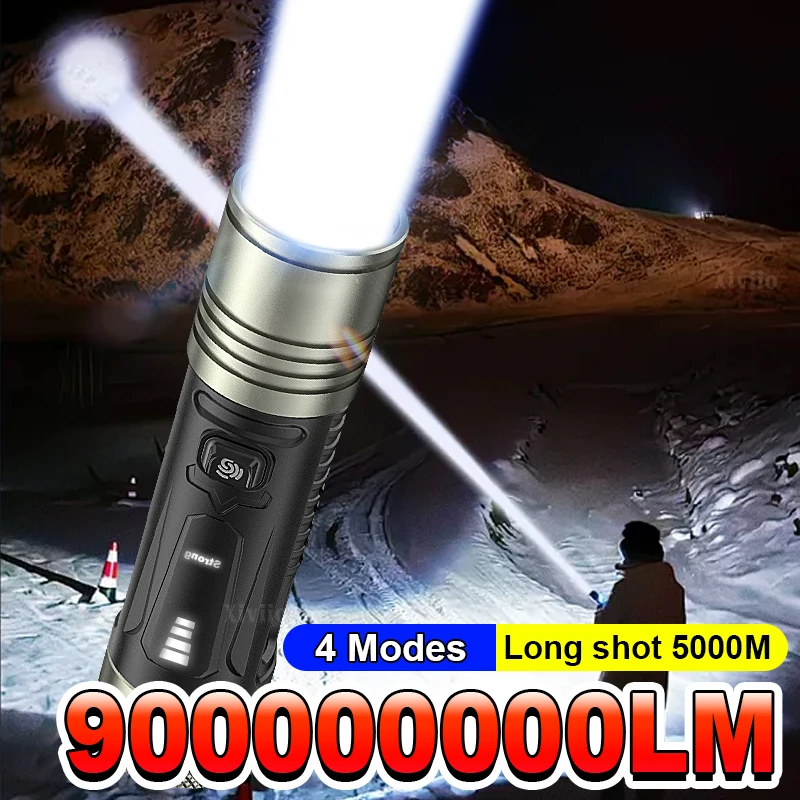 Перезаряжаемый фонарь GT10 90000000 лм, сверхъяркий портативный светодиодный фонарь-прожектор, ультрамощный лазерный фонарь для активного отдыха, кемпинга и экстренных ситуаций
Перезаряжаемый фонарь GT10 90000000 лм, сверхъяркий портативный светодиодный фонарь-прожектор, ультрамощный лазерный фонарь для активного отдыха, кемпинга и экстренных ситуаций