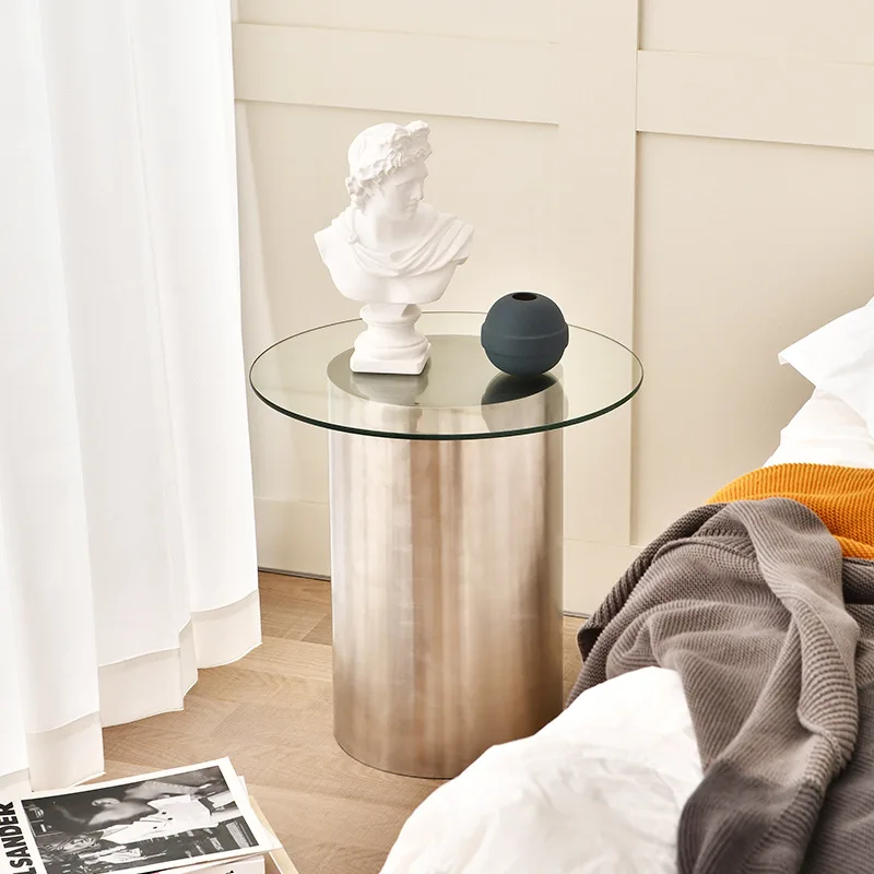Simple stainless steel coffee table, modern living room size combination, round coffee table balcony side table
Simple stainless steel coffee table, modern living room size combination, round coffee table balcony side table