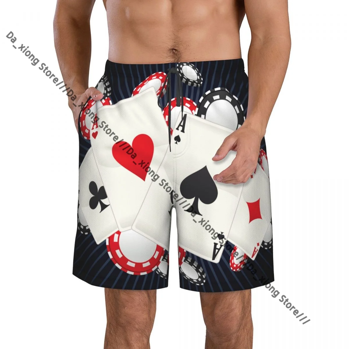 Mens Swimming Shorts Swimwear Full Ace Poker With Stripped Black Background Trunks Swimsuit Beach Wear Boardshorts
Mens Swimming Shorts Swimwear Full Ace Poker With Stripped Black Background Trunks Swimsuit Beach Wear Boardshorts