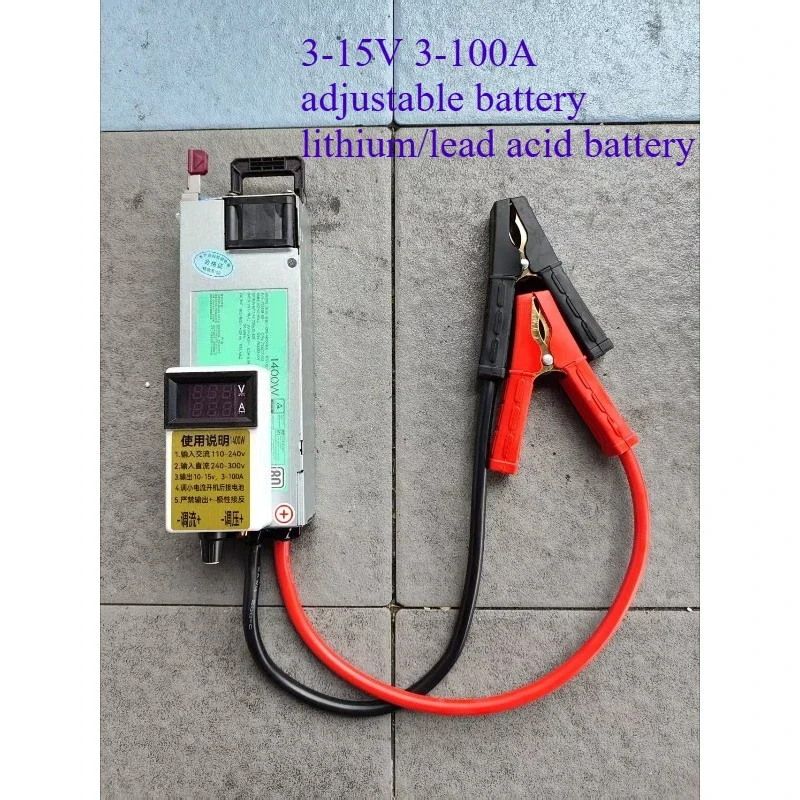 3-15V 3-100A Adjustable Charger - 12V/14.6V/12.6V for Lithium Ion, LiPo & Lead Acid Battery (100A/60A/50A/20A)
3-15V 3-100A Adjustable Charger - 12V/14.6V/12.6V for Lithium Ion, LiPo & Lead Acid Battery (100A/60A/50A/20A)