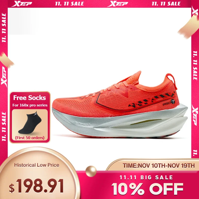 Xtep 160X 7.0 Pro Running Shoes 2025 Cushioning Shock Sneakers Professional Marathon PB Carbon Plate Sports Shoes 975319110041
Xtep 160X 7.0 Pro Running Shoes 2025 Cushioning Shock Sneakers Professional Marathon PB Carbon Plate Sports Shoes 975319110041
