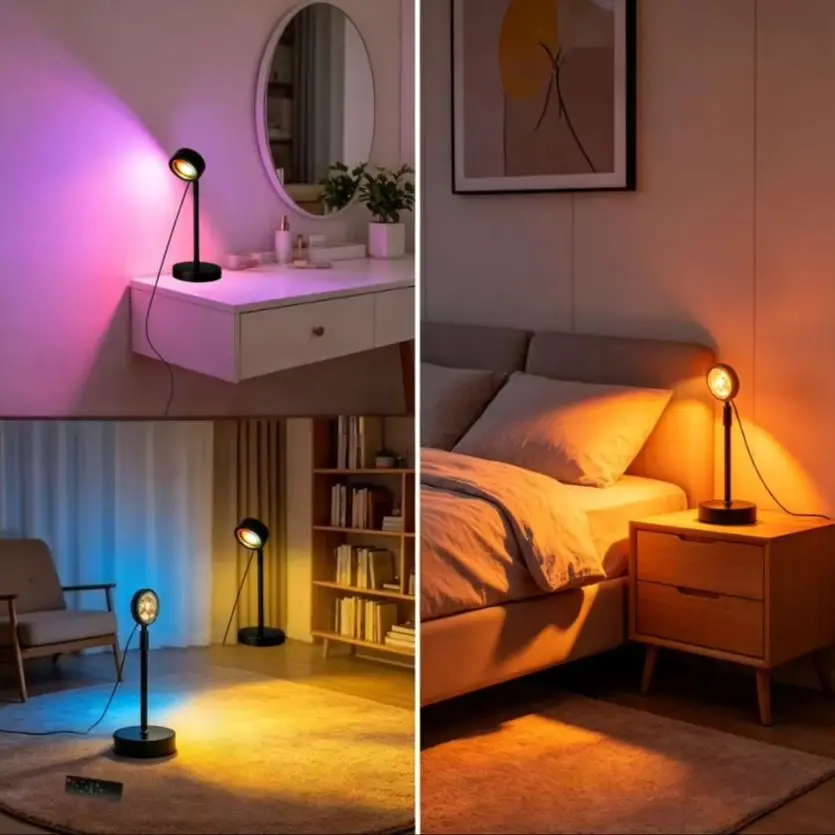 RGB Sunset Projection Lamp USB Powered with iStrip APP & Remote Control, 16 Million Colors Dimmable LED Desk Lamp, Mood Light for Bedroom Party Photography Background Lighting
RGB Sunset Projection Lamp USB Powered with iStrip APP & Remote Control, 16 Million Colors Dimmable LED Desk Lamp, Mood Light for Bedroom Party Photography Background Lighting