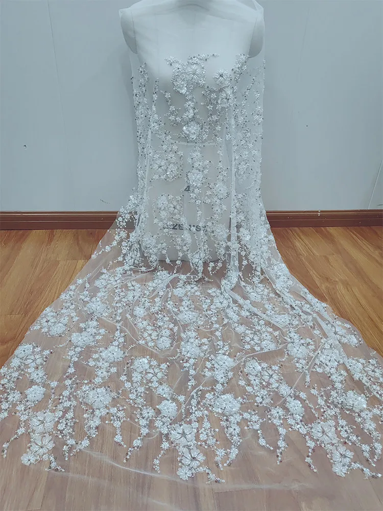 Stunning 3D White Beaded Sequined Lace Soft Tulle for DIY Wedding Gown Decoration and Clothing Accessories Lace Soft Mesh Set
Stunning 3D White Beaded Sequined Lace Soft Tulle for DIY Wedding Gown Decoration and Clothing Accessories Lace Soft Mesh Set