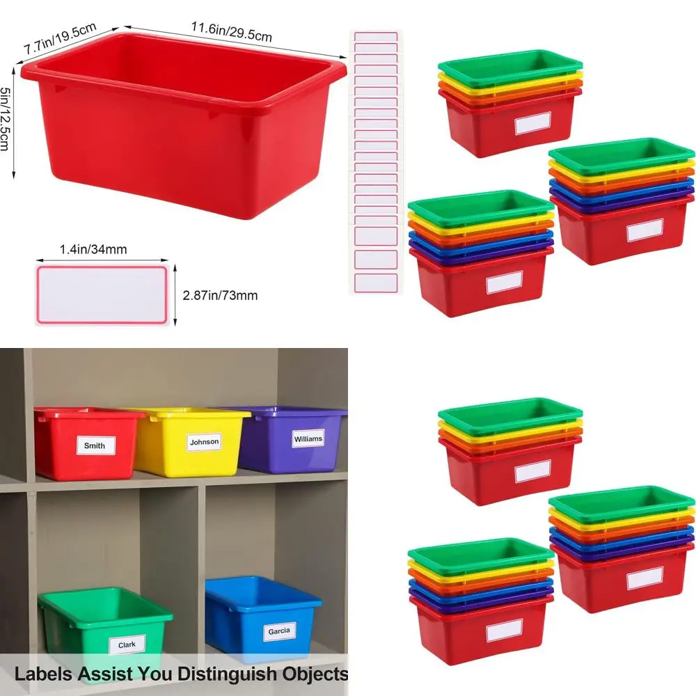 16-Piece Plastic Storage Bins for Classroom, Library, and Home with 120 Labels, 6 Assorted Colors
16-Piece Plastic Storage Bins for Classroom, Library, and Home with 120 Labels, 6 Assorted Colors