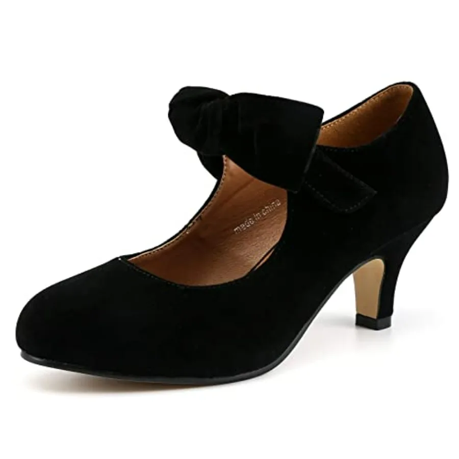 LIURUIJIA Women's Bow Heels Mary Jane Kitten Heel Pumps Round Toe Low Heels Ankle Strap Wedding Evening Party Dress Shoes
LIURUIJIA Women's Bow Heels Mary Jane Kitten Heel Pumps Round Toe Low Heels Ankle Strap Wedding Evening Party Dress Shoes