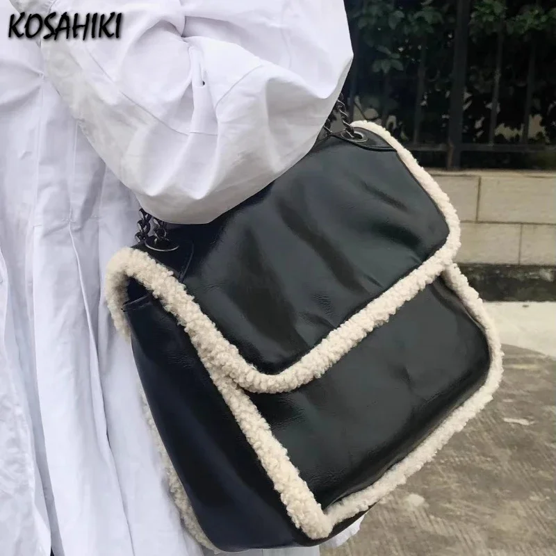 Y2k Aesthetic Fashion Vintage Trend Shoulder Bag Women Patchwork Fluffy Casual Underarm Bags Streetwear All Match Handbags Femme
Y2k Aesthetic Fashion Vintage Trend Shoulder Bag Women Patchwork Fluffy Casual Underarm Bags Streetwear All Match Handbags Femme