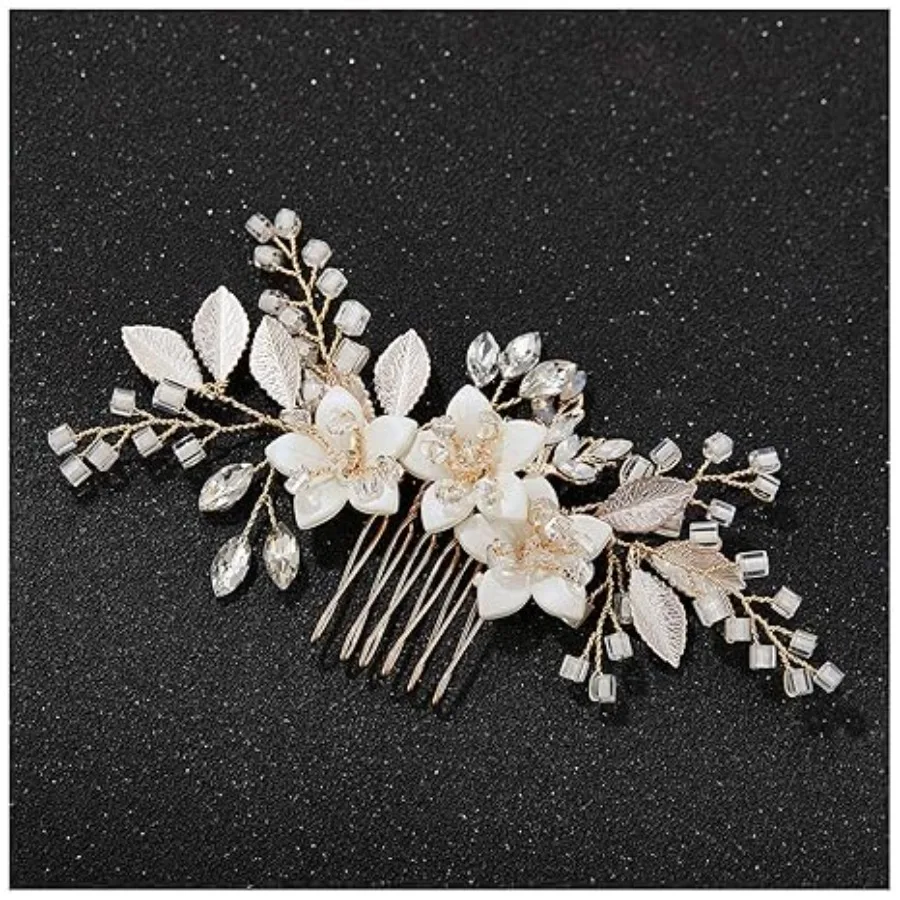 Wedding Hair Comb Clip Bridal Crystal Wedding Hair Accessories for Brides and Bridesmaid, Gold
Wedding Hair Comb Clip Bridal Crystal Wedding Hair Accessories for Brides and Bridesmaid, Gold
