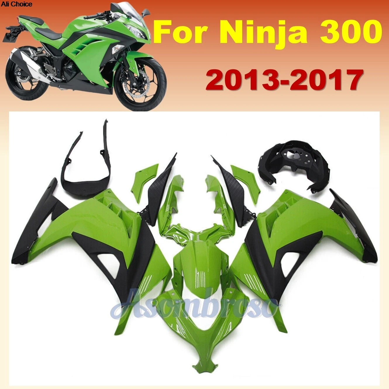 High Grade Fairing Kit For Ninja 300 2013 2014 2015 2016 2017 Ninja300 Accessory Green Bodywork Cowling EX300R 13-17
High Grade Fairing Kit For Ninja 300 2013 2014 2015 2016 2017 Ninja300 Accessory Green Bodywork Cowling EX300R 13-17