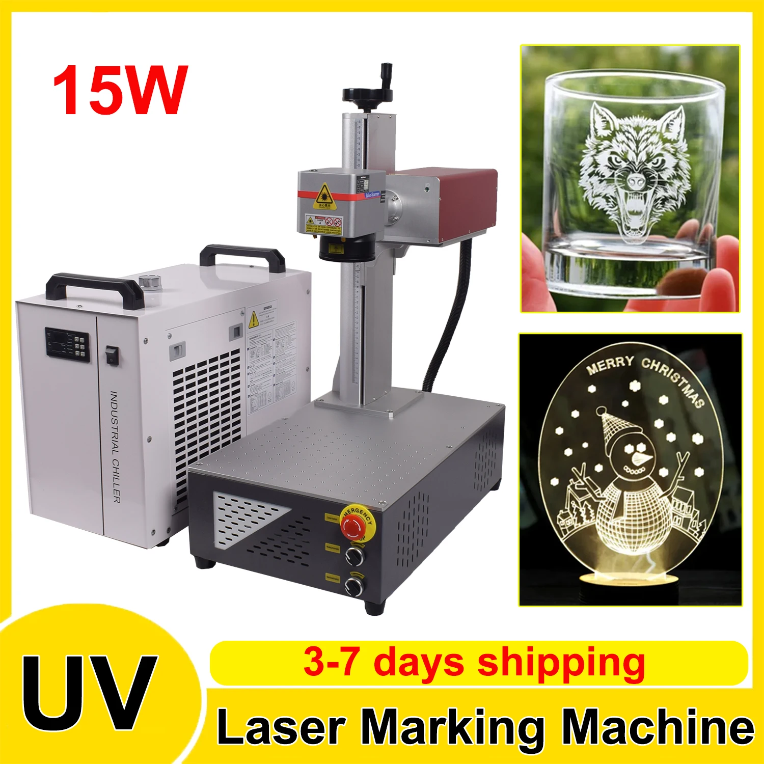 Лазерный маркиратор CRS 15 Вт (УФ) для стекла, хрусталя, металла, пластика, дерева; лазерный гравер 10 Вт, 5 Вт (УФ) с водяным охлаждением
Лазерный маркиратор CRS 15 Вт (УФ) для стекла, хрусталя, металла, пластика, дерева; лазерный гравер 10 Вт, 5 Вт (УФ) с водяным охлаждением