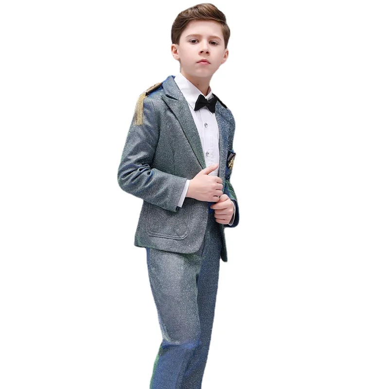Children Formal Suit Jacket Wedding boys Dress Suit set stage performance high quality jacket+vest+pants +bow tie size120-160
Children Formal Suit Jacket Wedding boys Dress Suit set stage performance high quality jacket+vest+pants +bow tie size120-160