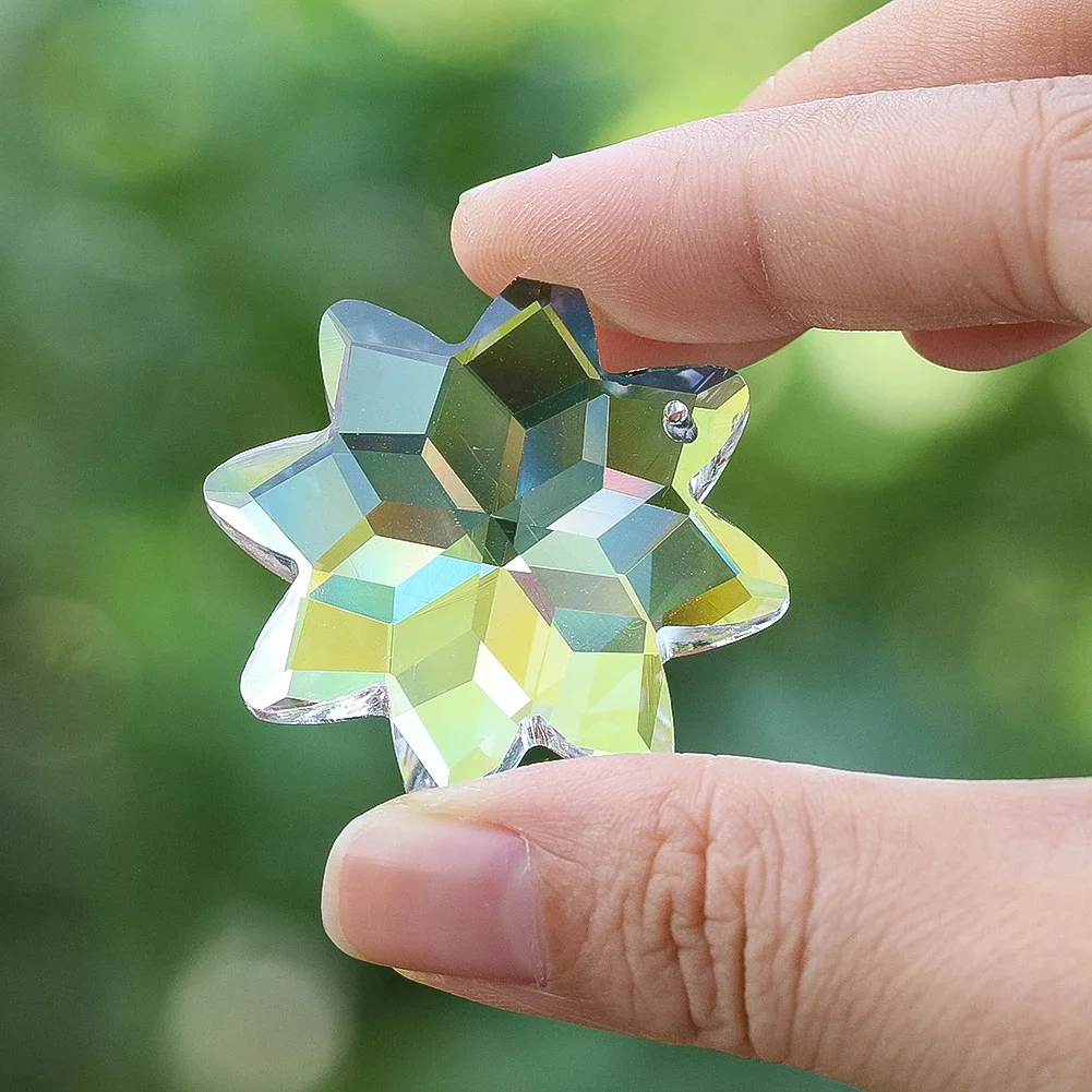 Snowflake Crystal Pendant Clear Faceted Beads Octagonal Prism Hanging Decoration DIY Jewelry Making Craft Home Ornament
Snowflake Crystal Pendant Clear Faceted Beads Octagonal Prism Hanging Decoration DIY Jewelry Making Craft Home Ornament