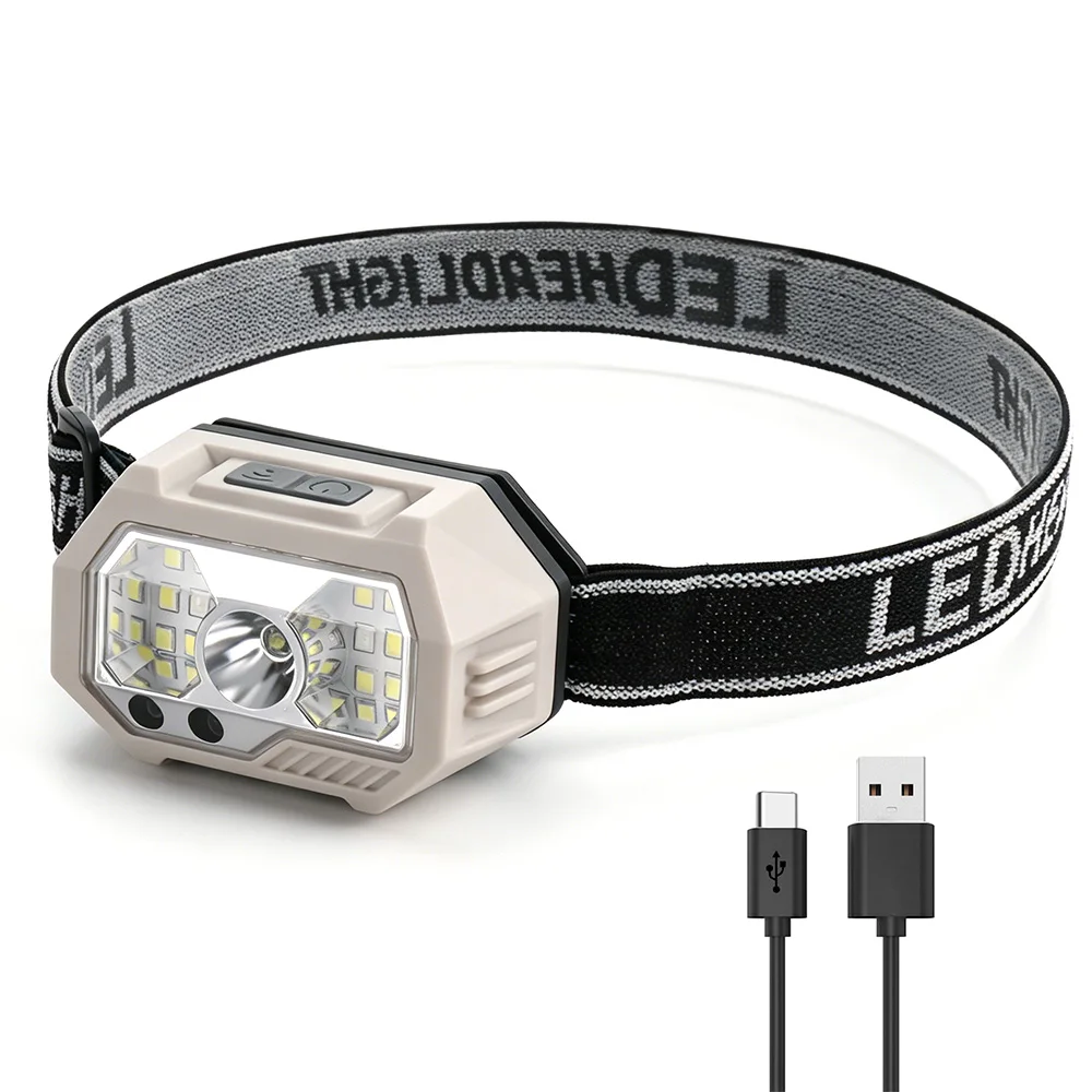 BORUiT S21 Motion Sensor Headlamp Type-C Rechargeable LED Headlight 7 Modes Portable Forehead Flashlight for Camping Fishing
BORUiT S21 Motion Sensor Headlamp Type-C Rechargeable LED Headlight 7 Modes Portable Forehead Flashlight for Camping Fishing