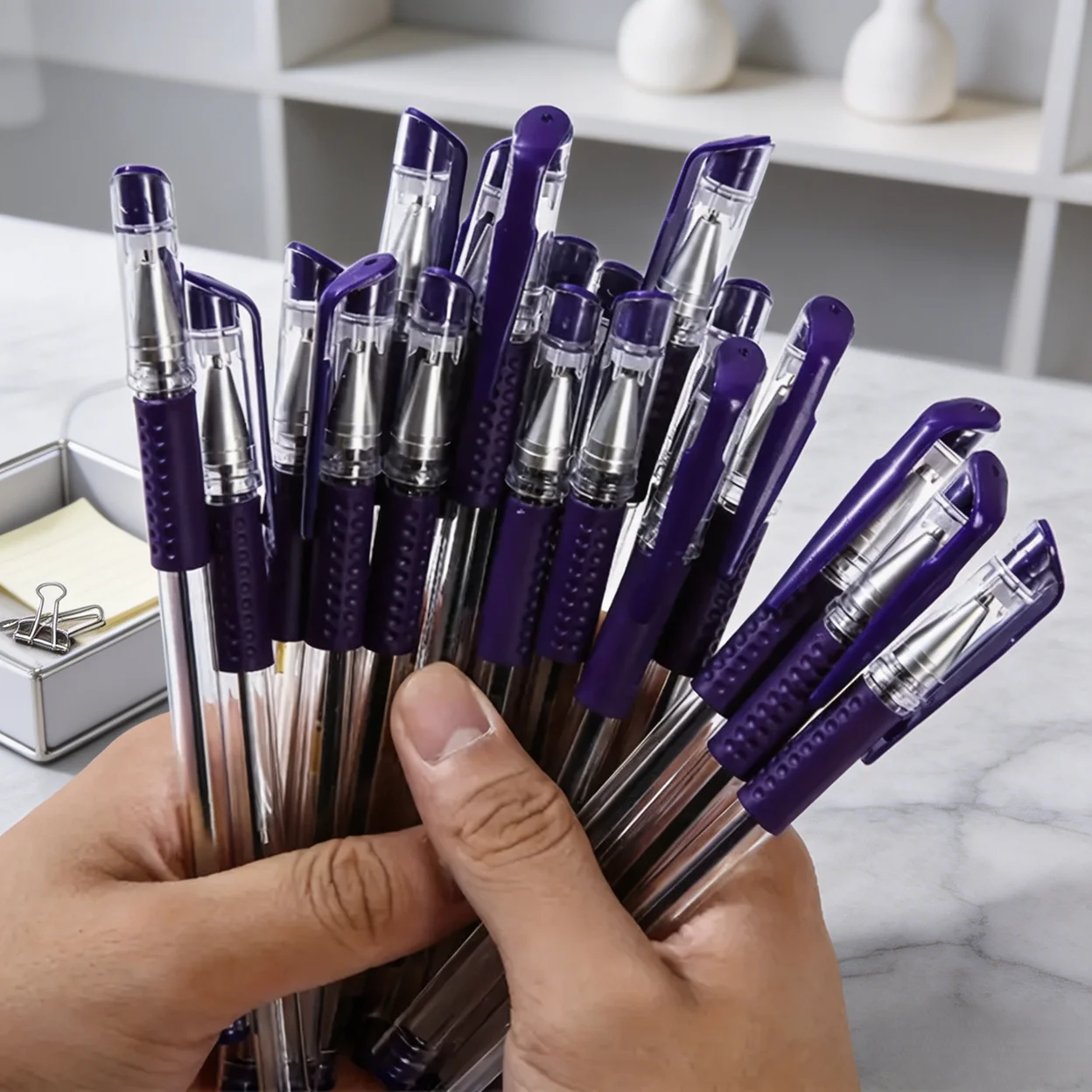 6/12pcs Blue Ballpoint Pen with Pen Clip - Smooth Writing Office School Stationery Supplies for Business Meeting Exam Note
6/12pcs Blue Ballpoint Pen with Pen Clip - Smooth Writing Office School Stationery Supplies for Business Meeting Exam Note