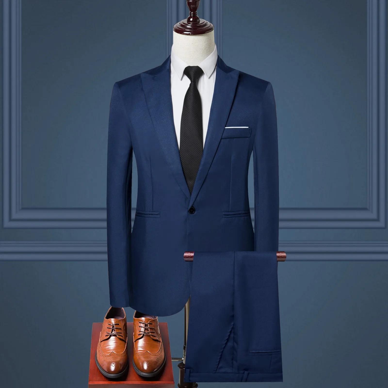 Mens Suit sets Elegant Solid Suit jacket 2 Pieces Slim Dress Pants Fit Single Breasted New Business Blazers terno masculino
Mens Suit sets Elegant Solid Suit jacket 2 Pieces Slim Dress Pants Fit Single Breasted New Business Blazers terno masculino