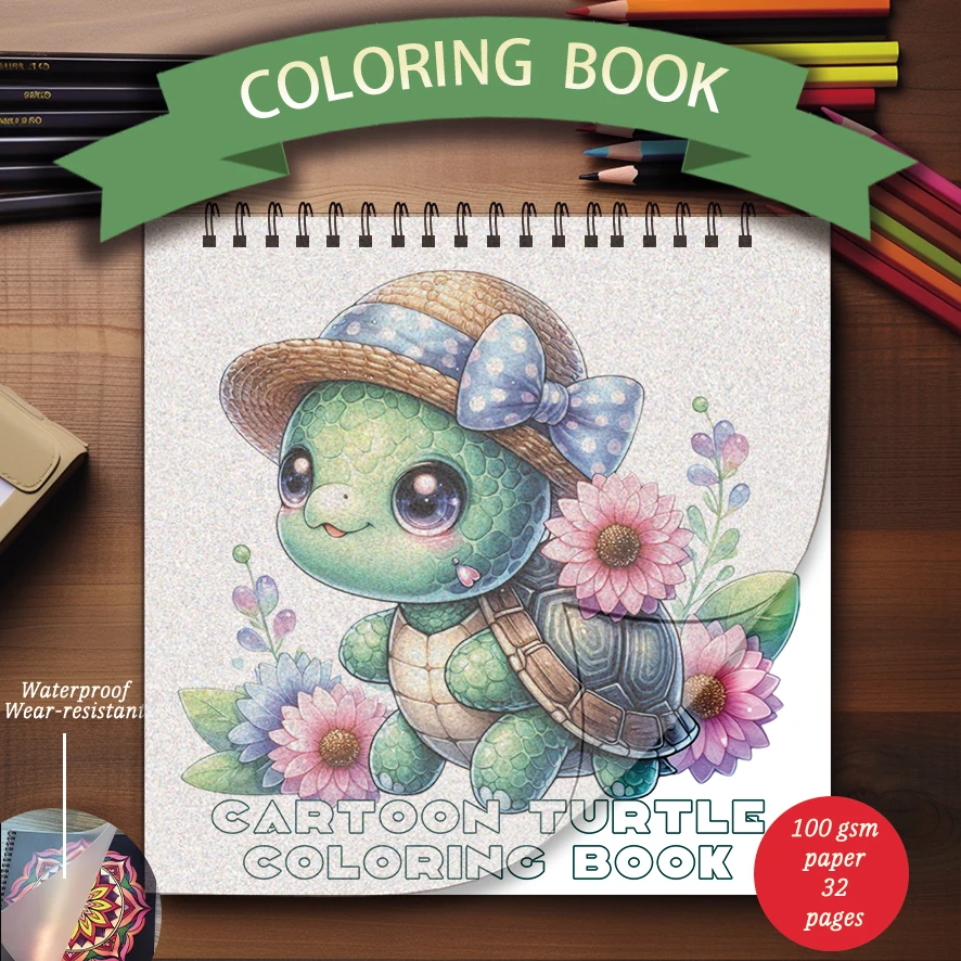 Big Eyed Turtle Coloring Book - 8.27 x 8.27 inches 32 pages coloring book - ideal gift for family or friends
Big Eyed Turtle Coloring Book - 8.27 x 8.27 inches 32 pages coloring book - ideal gift for family or friends