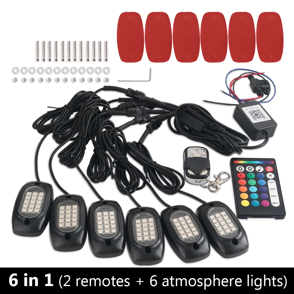 4/5/6 шт., RGB-подсветка для внедорожника, внедорожника, квадроцикла, 12 В
4/5/6 шт., RGB-подсветка для внедорожника, внедорожника, квадроцикла, 12 В