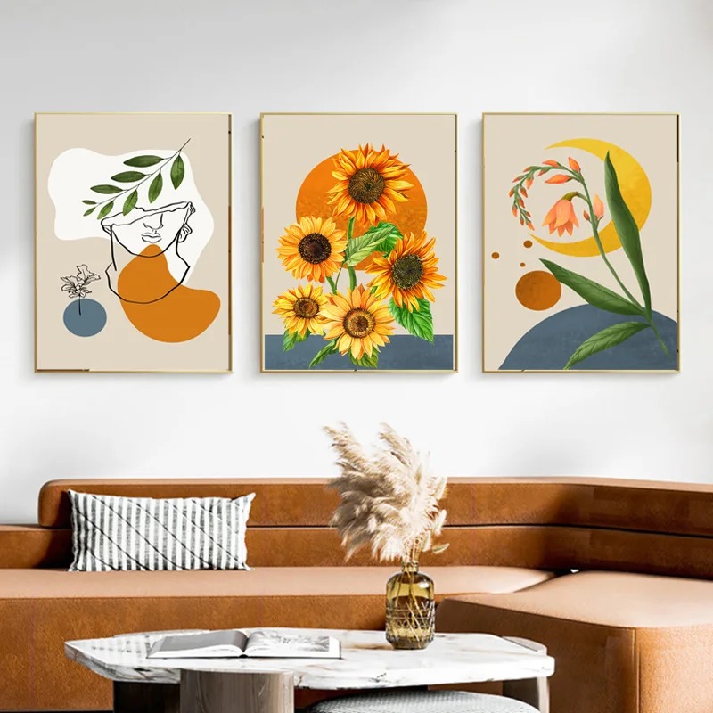 Simple Modern Small Fresh Sunflowers And Leaves Abstract Lines Canvas Decorative Painting Room Wall Background
Simple Modern Small Fresh Sunflowers And Leaves Abstract Lines Canvas Decorative Painting Room Wall Background
