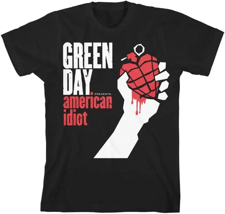 Green Day American Idiot Album Cover Mens Black Short Sleeve T Shirt 00s Rock Band Graphic Tees
Green Day American Idiot Album Cover Mens Black Short Sleeve T Shirt 00s Rock Band Graphic Tees