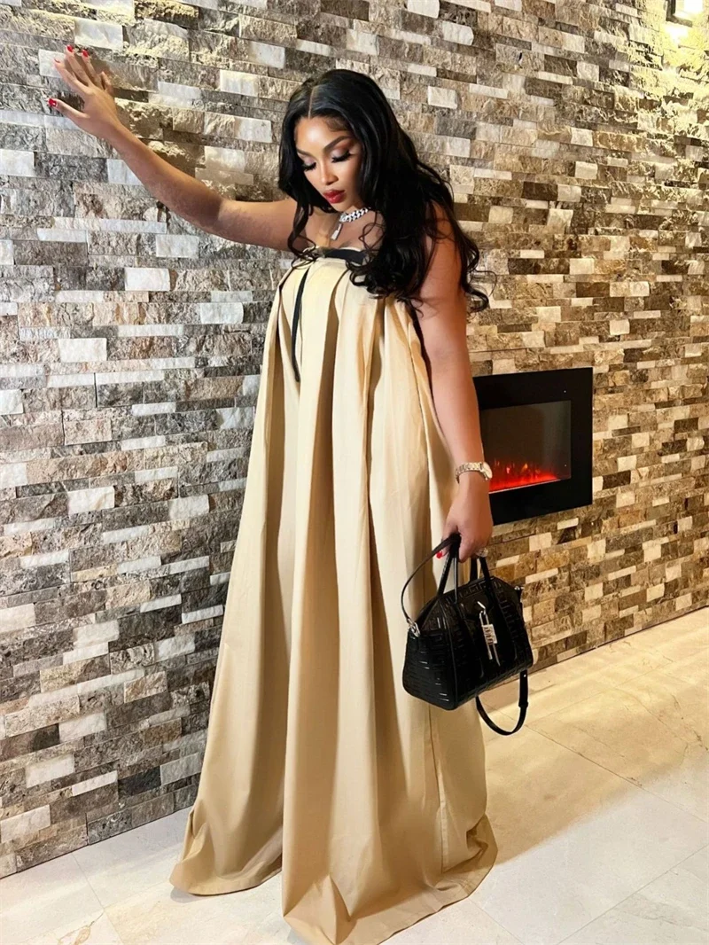 Women Solid Loose Jumpsuits with Belt Sexy Strapless Wide Leg Pants One Piece Overall 2023 Spring Summer Casual Romper Beachwear
Women Solid Loose Jumpsuits with Belt Sexy Strapless Wide Leg Pants One Piece Overall 2023 Spring Summer Casual Romper Beachwear