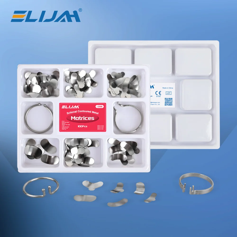 SYJH 100pcs/Box Dental Sectional Matrix System 1.398 Dental Sectional Matrix Band Resin Clamping/Seperating Ring Dentist Tools
SYJH 100pcs/Box Dental Sectional Matrix System 1.398 Dental Sectional Matrix Band Resin Clamping/Seperating Ring Dentist Tools