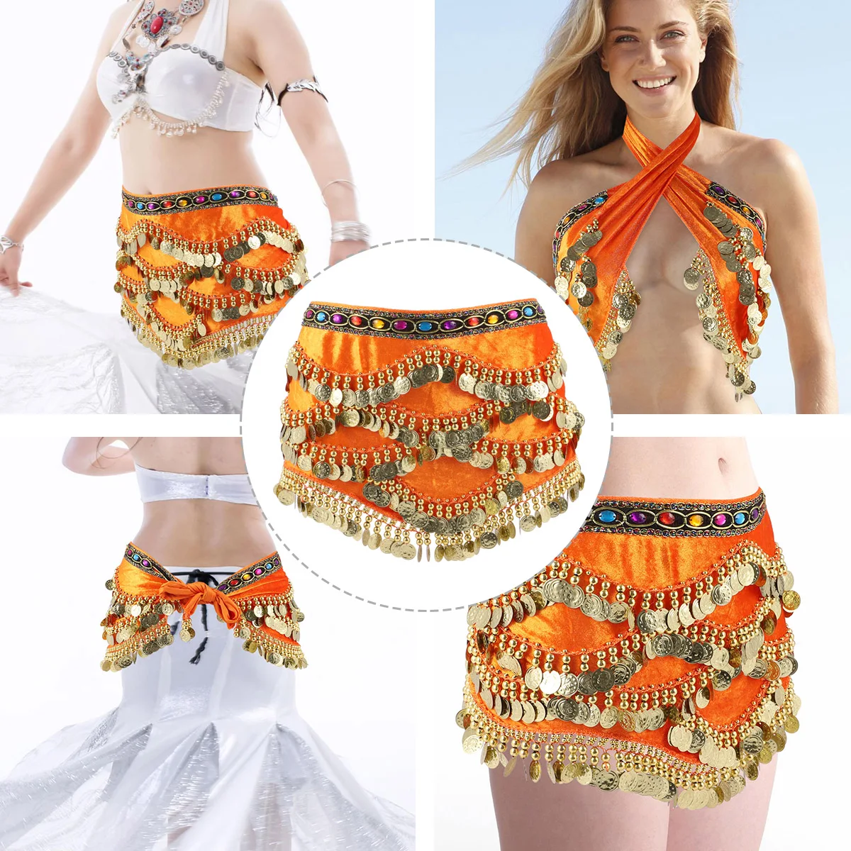 Indian Belly Chain Women Skirt Hip Scarf Coin Belly Dance Belt Belt Adjustable Tie Classic Style Dancer Accessories
Indian Belly Chain Women Skirt Hip Scarf Coin Belly Dance Belt Belt Adjustable Tie Classic Style Dancer Accessories