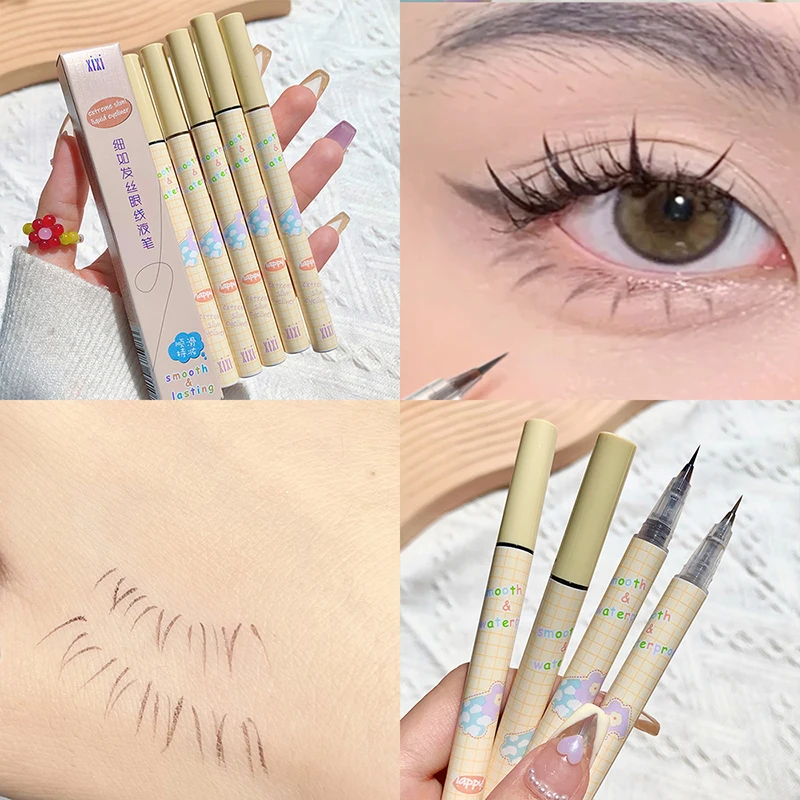 Ultra-Fine Waterproof Liquid Eyeliner Quick-Drying Lying Silkworm Pencil Grey Brown Lasting Eyelashes Pen Cosmetic Makeup Tools
Ultra-Fine Waterproof Liquid Eyeliner Quick-Drying Lying Silkworm Pencil Grey Brown Lasting Eyelashes Pen Cosmetic Makeup Tools