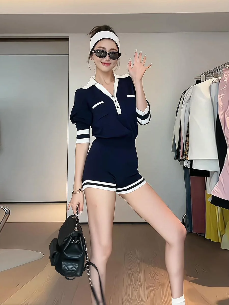 Fashionable Knitted Yoga Onesie Collar Long Sleeve Women's Clothing High Waist Commute Style Summer New Arrival
Fashionable Knitted Yoga Onesie Collar Long Sleeve Women's Clothing High Waist Commute Style Summer New Arrival