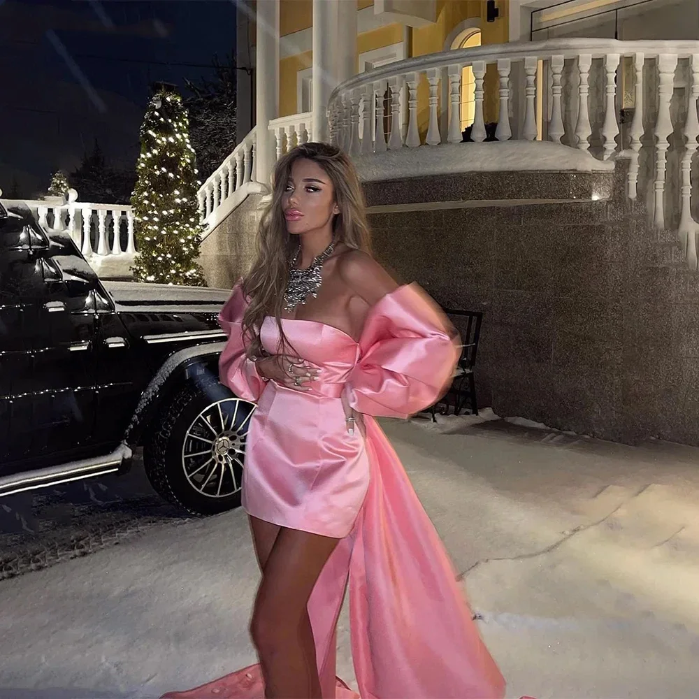 Pink Mermaid Cocktail Dresses Strapless Off Shoulder Mini Prom Dress for Women Special Party Gowns for Events Fashion Elegant
Pink Mermaid Cocktail Dresses Strapless Off Shoulder Mini Prom Dress for Women Special Party Gowns for Events Fashion Elegant