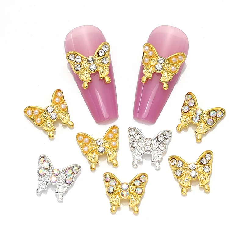 10pcs Butterfly Shaped Nail Rhinestone Silver Gold Butterflies Nail Charm 3D Nail Decoration Glitter Nail Manicure Accessories
10pcs Butterfly Shaped Nail Rhinestone Silver Gold Butterflies Nail Charm 3D Nail Decoration Glitter Nail Manicure Accessories