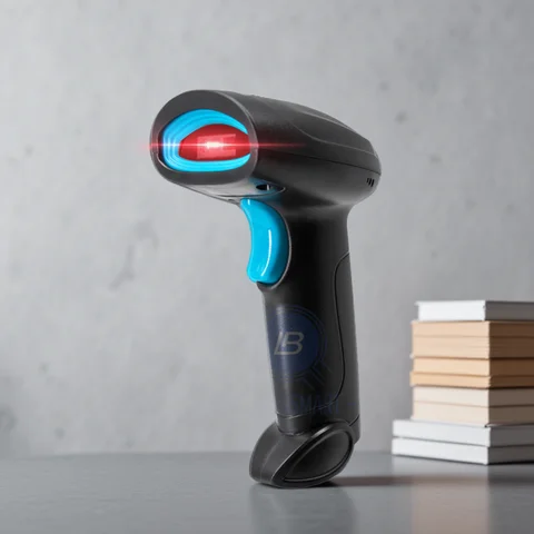 Escáner de código de barras 1D 2D, lector de código de barras Bluetooth inalámbrico con cable, escaneo omnidireccional para productos de logística de supermercado