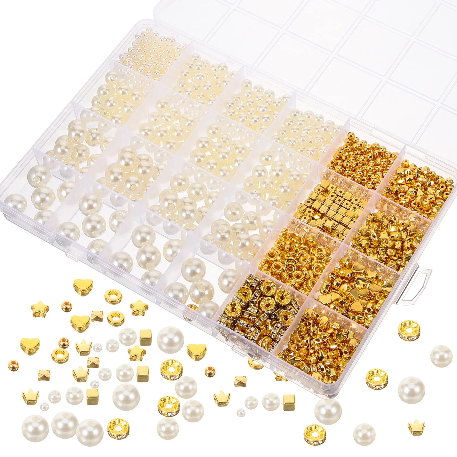 1170 Pcs Pearl Loose Beads Acrylic Spacer Charm DIY Crafts Decorative Necklace Bracelet Headdress Jewelry Making
1170 Pcs Pearl Loose Beads Acrylic Spacer Charm DIY Crafts Decorative Necklace Bracelet Headdress Jewelry Making