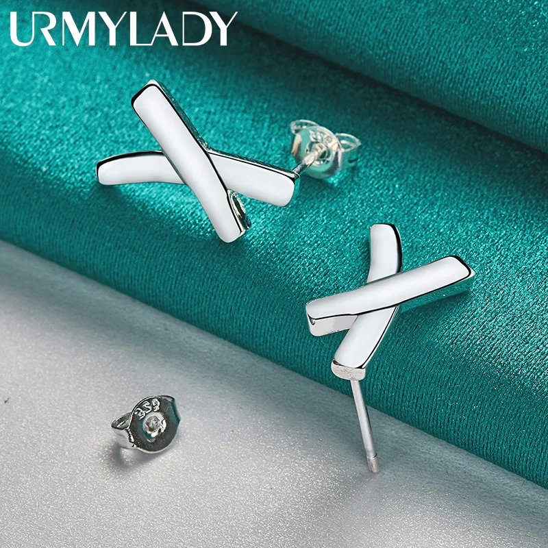 URMYLADY 925 Sterling Silver X Cross Stud Earrings For Women Fashion Wedding Engagement Charm Jewelry
URMYLADY 925 Sterling Silver X Cross Stud Earrings For Women Fashion Wedding Engagement Charm Jewelry