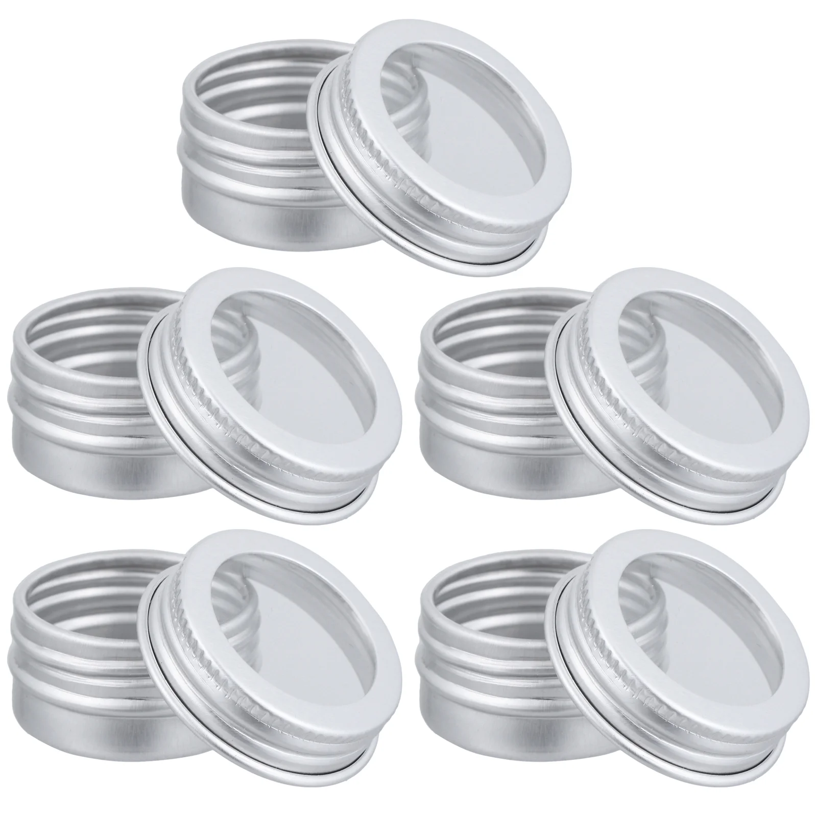 15 Pcs Screw Lid Aluminum Jar Window Threaded Box Small Sample Containers Mini Lotion Silver Travel Makeup
15 Pcs Screw Lid Aluminum Jar Window Threaded Box Small Sample Containers Mini Lotion Silver Travel Makeup