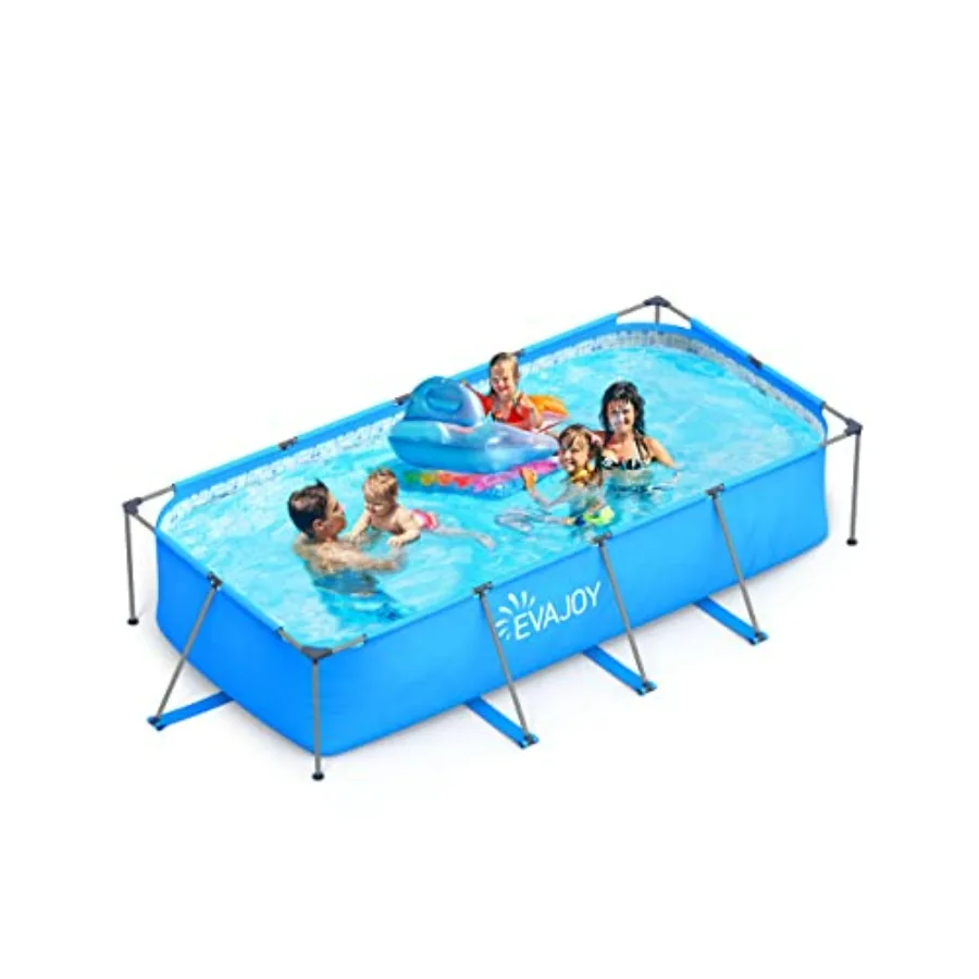 Outdoor rectangular above-ground swimming pool for backyard, garden, lawn; metal frame with steel construction, heavy-duty PVC
Outdoor rectangular above-ground swimming pool for backyard, garden, lawn; metal frame with steel construction, heavy-duty PVC