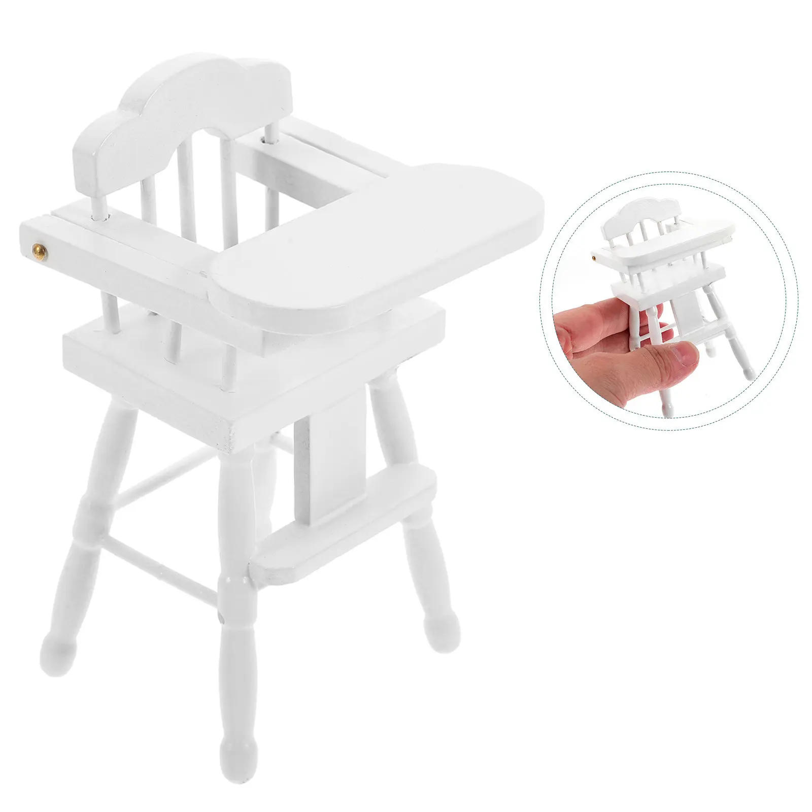 Wooden Mini Highchair for Dollhouse Decoration Stylish Realistic Dining Scene Ornament Desktop Miniature Furniture Decorative
Wooden Mini Highchair for Dollhouse Decoration Stylish Realistic Dining Scene Ornament Desktop Miniature Furniture Decorative