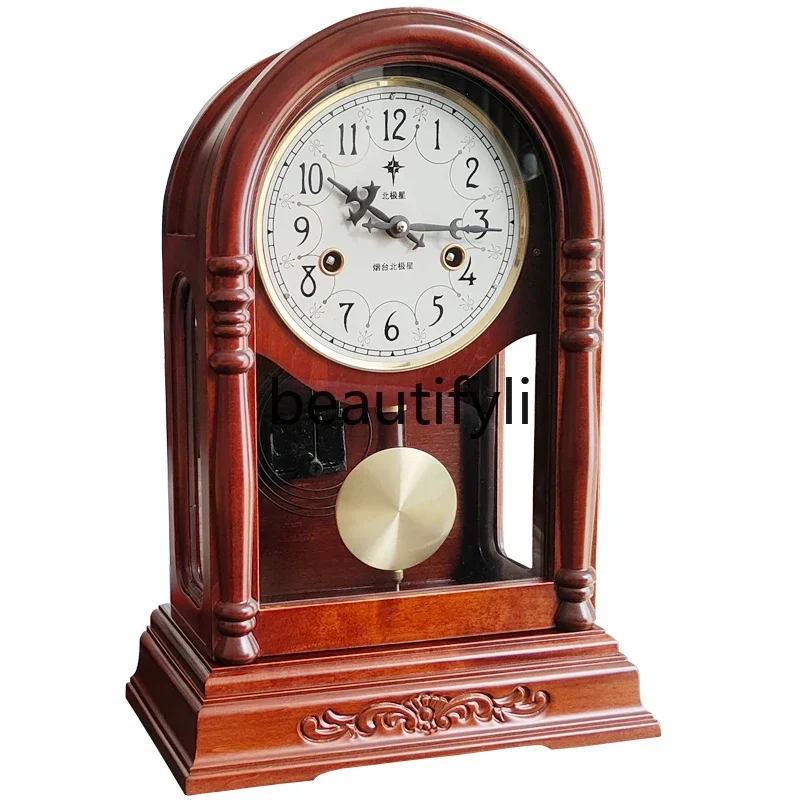 Table clock Vintage winding table Large retro pendulum clock Living room table clock
Table clock Vintage winding table Large retro pendulum clock Living room table clock