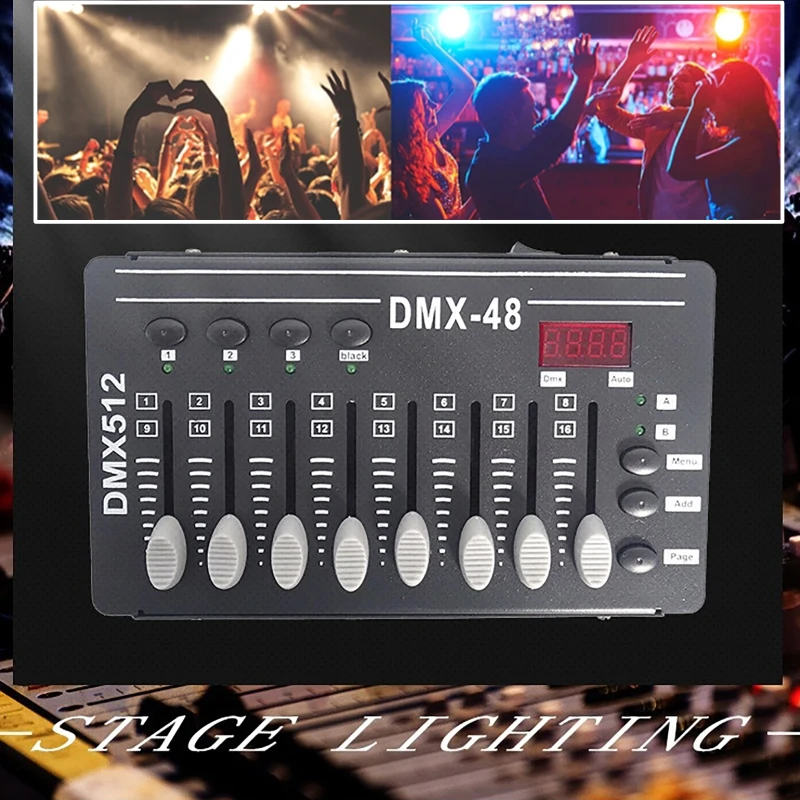 Mini DMX Controller Stage Light DMX-48 Controller LED Par Light Moving Head Light Disco Lighting Effect Light
Mini DMX Controller Stage Light DMX-48 Controller LED Par Light Moving Head Light Disco Lighting Effect Light