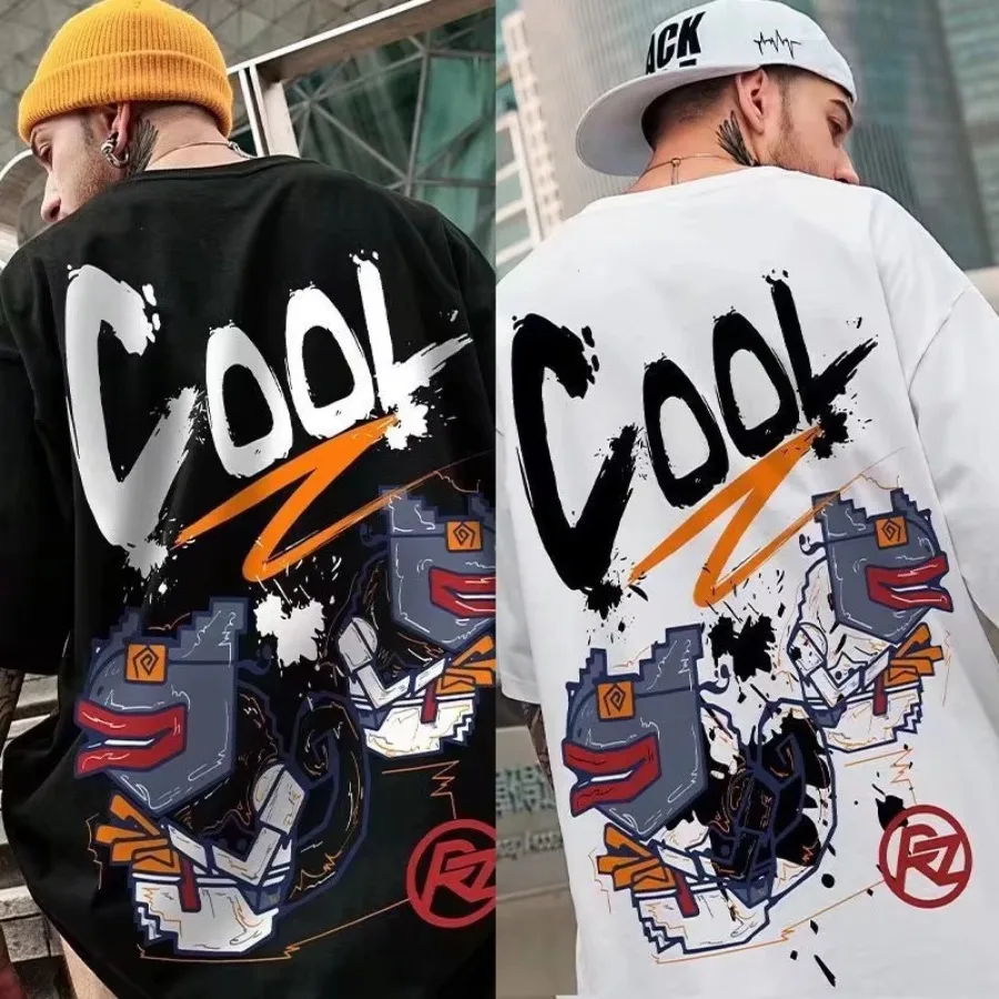 Men's T-shirt fashion monster fish graffiti letter cool print casual top couple outfit summer ruffian handsome style cotton
Men's T-shirt fashion monster fish graffiti letter cool print casual top couple outfit summer ruffian handsome style cotton