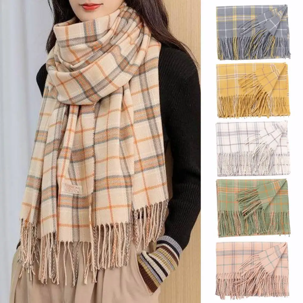 Warm Winter Scarf Plaid Pattern Tassel Decoration Thickened Scarf for Women Long Warm Plush Neck Wrap with Stylish Design Cozy
Warm Winter Scarf Plaid Pattern Tassel Decoration Thickened Scarf for Women Long Warm Plush Neck Wrap with Stylish Design Cozy