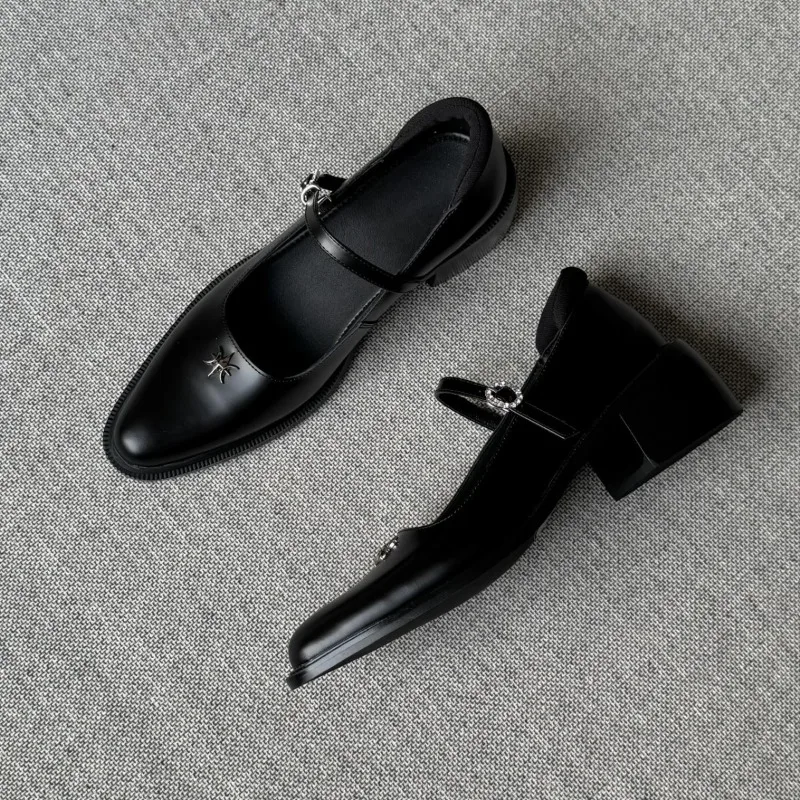 Classic Women's Mary Jane Shoes Exquisite Soft Leather High Heels for Woman French Casual Shoes Designer Shoes Zapatos De Mujer
Classic Women's Mary Jane Shoes Exquisite Soft Leather High Heels for Woman French Casual Shoes Designer Shoes Zapatos De Mujer
